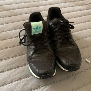 Black and Teal Sneakers